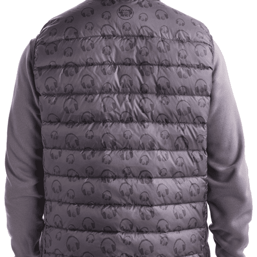 02 golf hip hop mens packable puffer vest grey