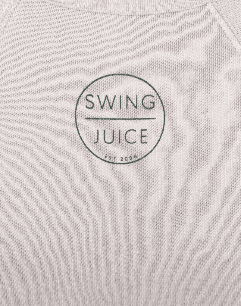 02 swingjuice fore ugly sweater long sleeve sweatshirt close up cream