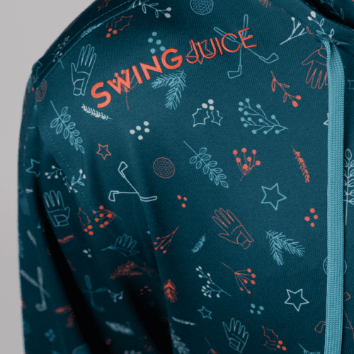 03 swingjuice golf and hollys men performance hoodie close up deep teal