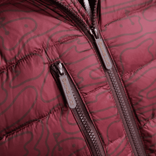 04 rhythmic lines mens packable puffer vest burgundy