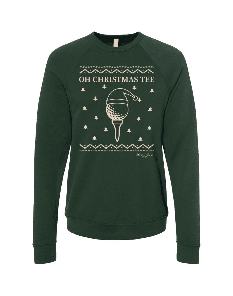 04 swingjuice oh christmas tee ugly sweater long sleeve sweatshirt forest green