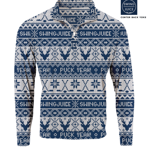 04 swingjuice puck yeah fairisle men performance 1 4 zip navy