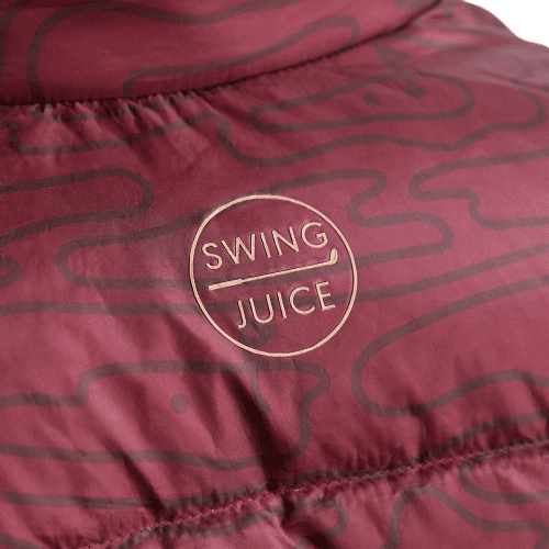 05 rhythmic lines mens packable puffer vest burgundy