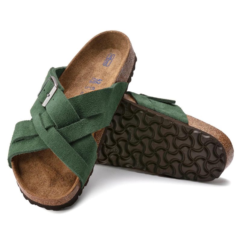 1021317 BirkenstockLuganoSoftFootbedSuedeSandalsMountainViewGreen 2