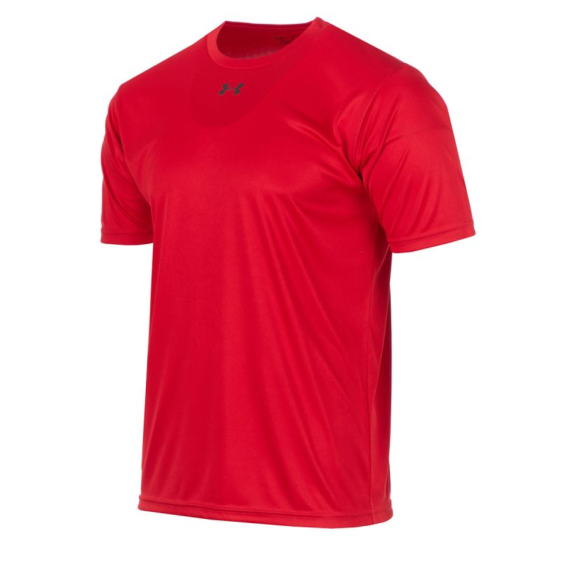 191480210819 Under Armour Men s Locker 2.0 Short Sleeve T Shirt with Small Logo Middle Chest Red 1