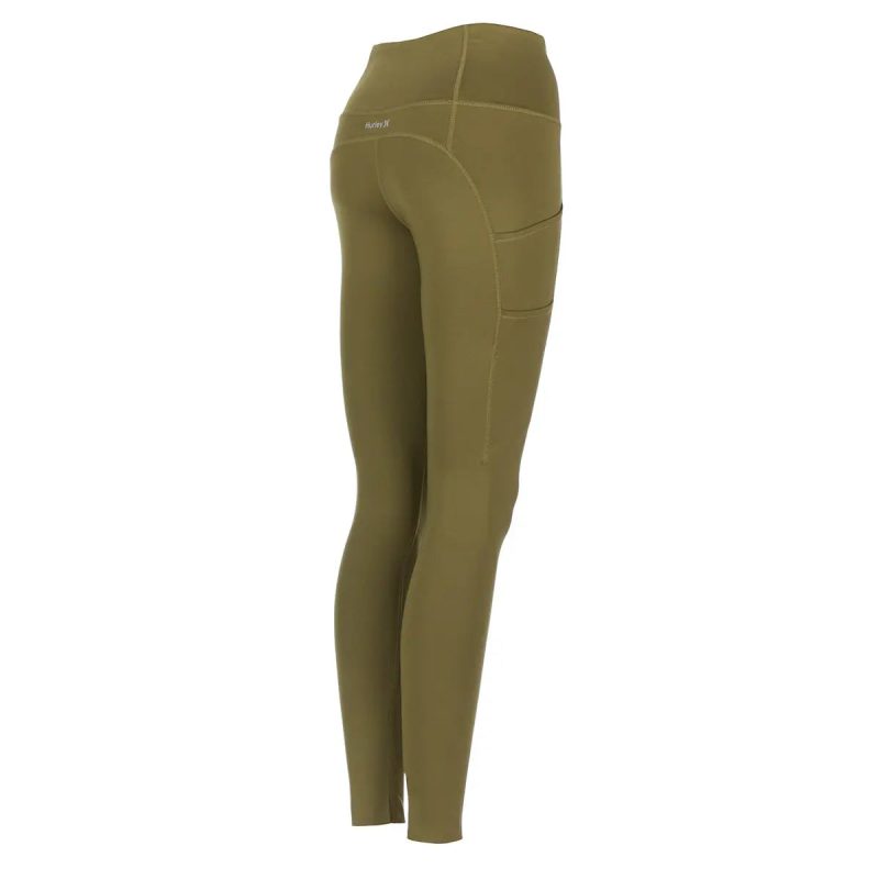 195900373252 Hurley Women s Raw Edge Legging Olive Branch 2