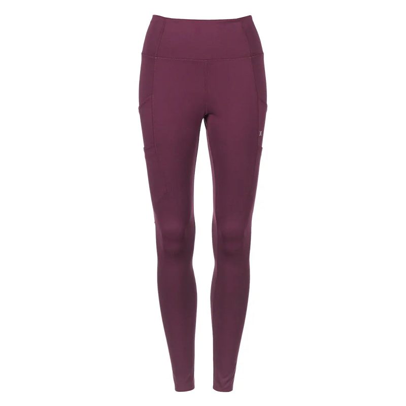 195900373351 Hurley Women s Raw Edge Legging Potent Purple