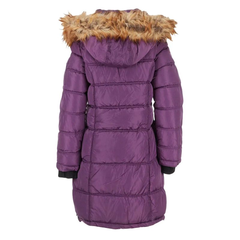 196730047382 Canada Weather Gear Women s Long Puffer with Faux Fur and Sherpa Lined Hood Blackberry 4