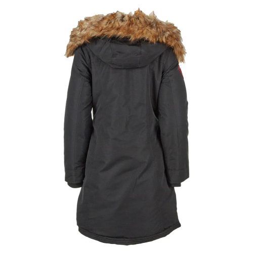 196730083007 Canada Weather Gear Women s Parka with Faux Fur Trim Hooded Black 2