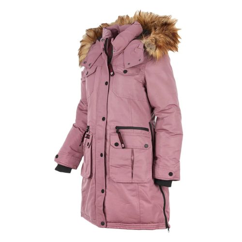 196730083083 Canada Weather Gear Women s Parka with Faux Fur Trim Hooded Pink Haze 1