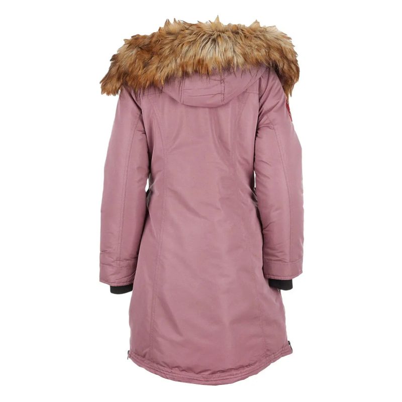 196730083083 Canada Weather Gear Women s Parka with Faux Fur Trim Hooded Pink Haze 2