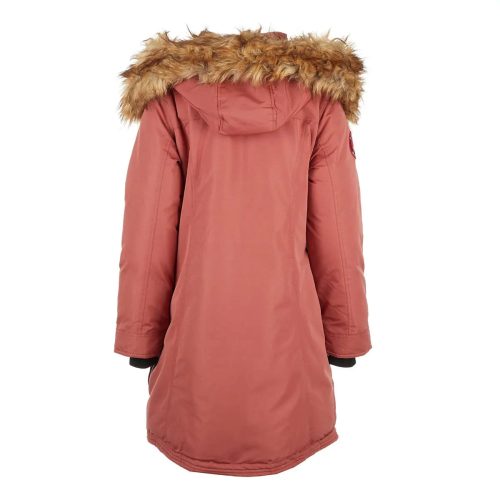 196730083137 Canada Weather Gear Women s Parka with Faux Fur Trim Hooded Terracotta 2