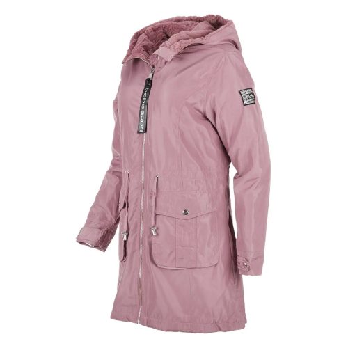 196730084417 Bebe Women s Lined Parka with Hood Dusty Rose 1