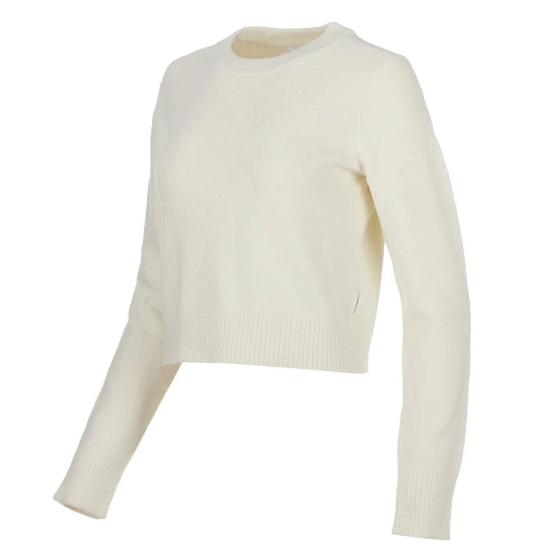 196745891468 Calvin Klein Jeans Women s Plush Long Sleeve Crew Mascarpone 1