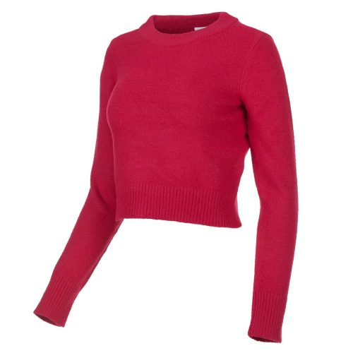 196745891529 Calvin Klein Jeans Women s Plush Long Sleeve Crew Cerise 1