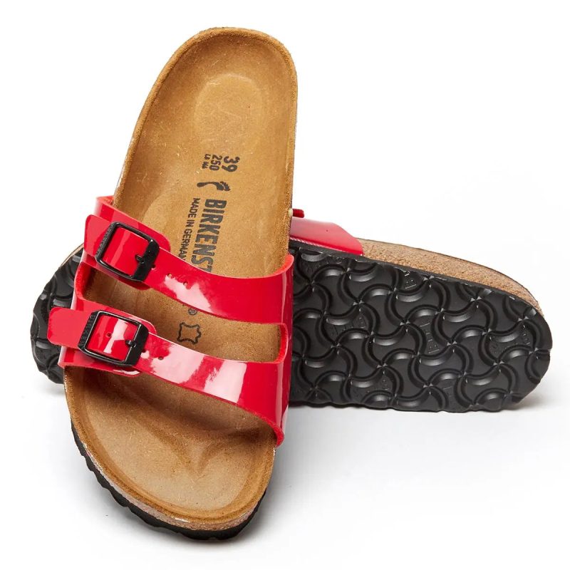 4040714579924 Birkenstock Women s Ibiza Birko Flor Sandals Tango Red Patent 3