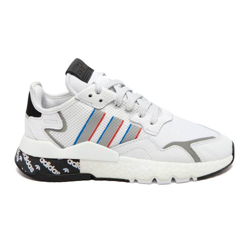 4064047374209 adidas Men s Originals Nite Jogger Shoes FTW White Silver Metallic Bright Blue 2