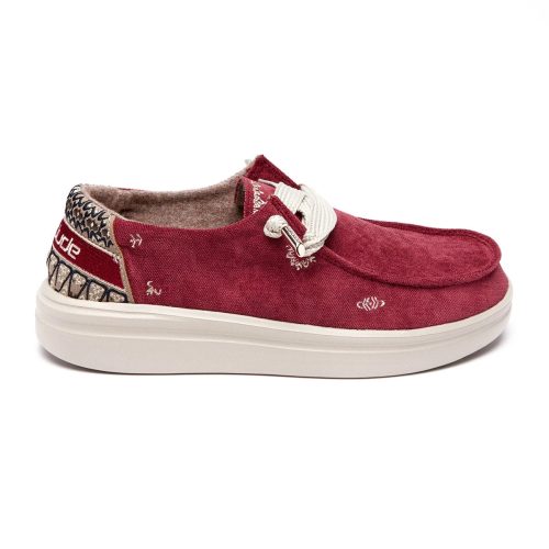 4894881104102 Hey Dude Women s Wendy Rise Flora Burgundy