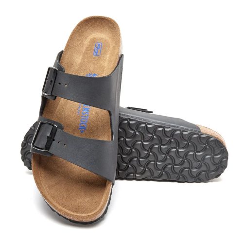 736399199246 Birkenstock Arizona Soft Footbed Birko Flor Sandals Black 3