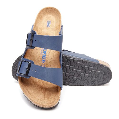 736399589559 Birkenstock Arizona Soft Footbed Birko Flor Sandals Blue 3