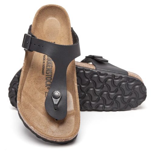 736399905748 Birkenstock Gizeh Birko Flor Sandals Black 3