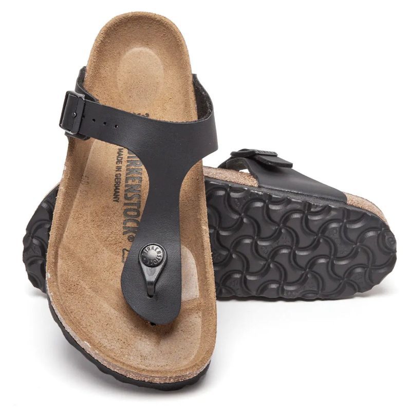 736399905748 Birkenstock Gizeh Birko Flor Sandals Black 3