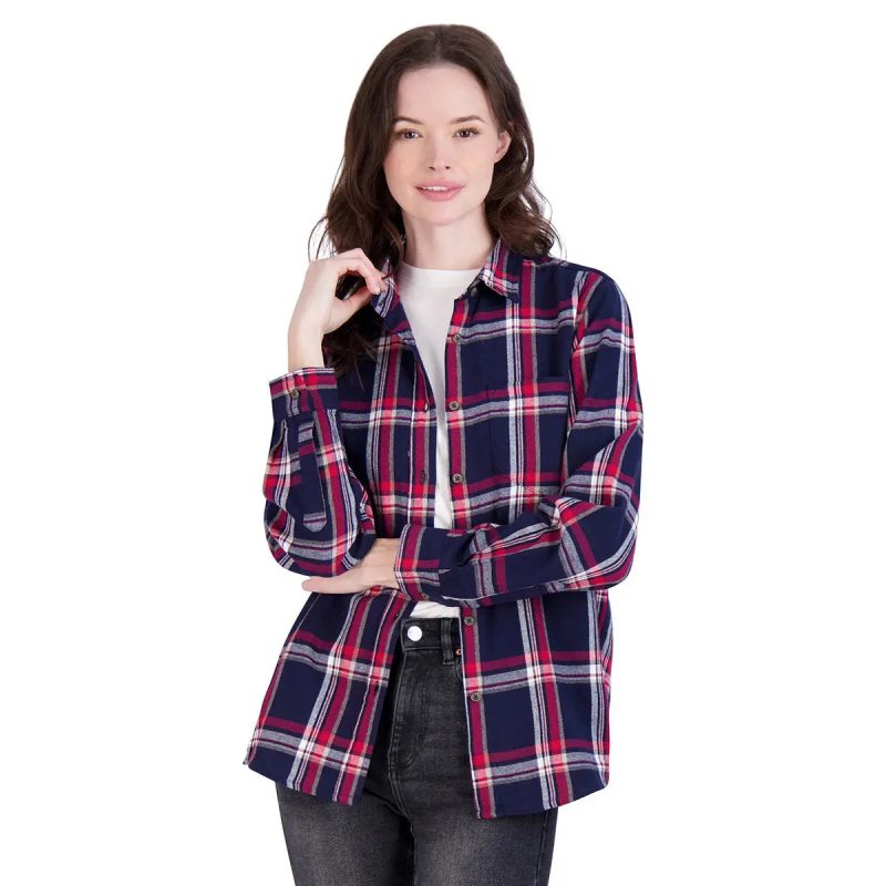 Navy Red Plaid-