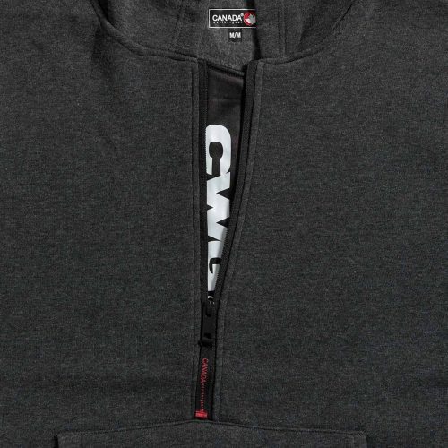 791390602010 Canada Weather Gear Men s 1 2 Zip Hoodie Black Carbon 4