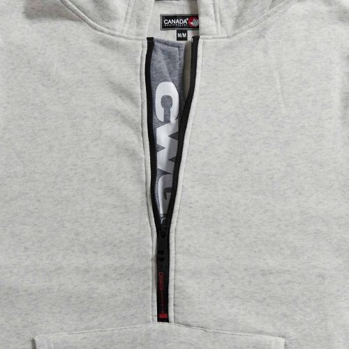 791390603802 Canada Weather Gear Men s 1 2 Zip Hoodie Oatmeal Heather Light Grey Heather 4