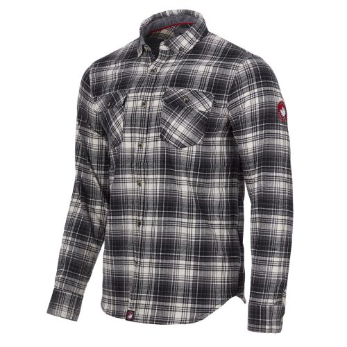 791390620625 Canada Weather Gear Men s Unlined Flannel Cream Grey 1