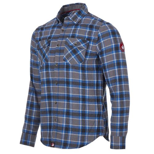 791390620809 Canada Weather Gear Men s Unlined Flannel Heather Grey Powder Blue 1