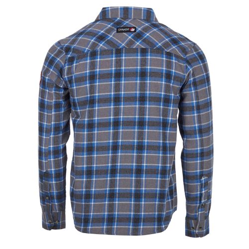 791390620809 Canada Weather Gear Men s Unlined Flannel Heather Grey Powder Blue 2