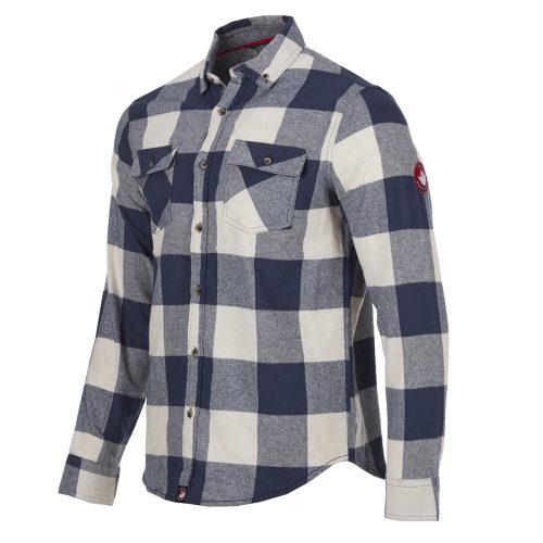 791390627259 Canada Weather Gear Men s Unlined Flannel Cream Navy 1