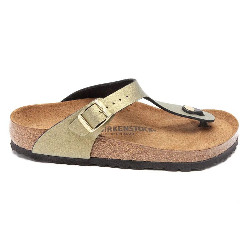 802436437135 Birkenstock Gizeh Birko Flor Sandals Metallic Stone Gold 2