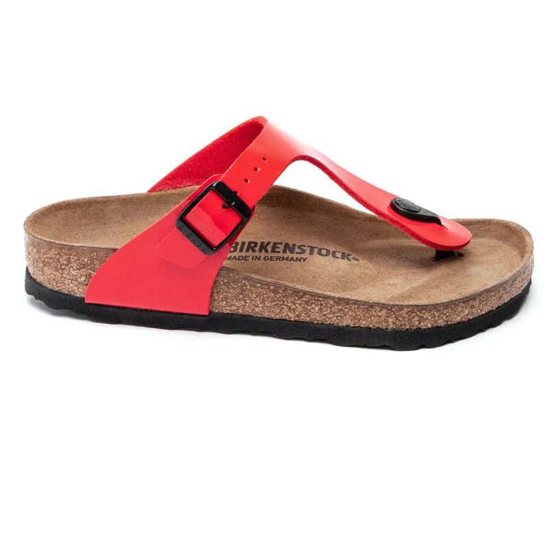 802436441453 Birkenstock Gizeh Birko Flor Sandals Patent Cherry 4