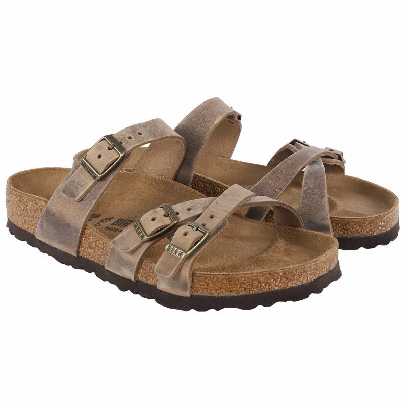 802436902084 Birkenstock Franca Oiled Leather Sandals Tobacco Brown 2