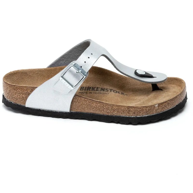 809410067142 Birkenstock Gizeh Birko Flor Sandals Silver 4