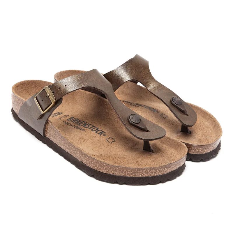 809410129314 Birkenstock Gizeh Birko Flor Sandals Golden Brown 1