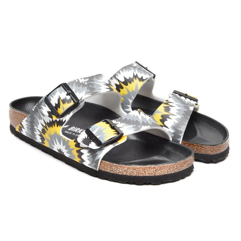 822698132364 Birkenstock Arizona Birko Flor Sandals Tie Dye Grey 1