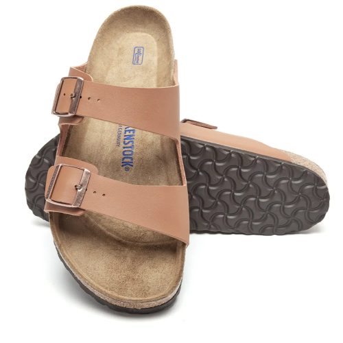 822698715727 Birkenstock Arizona Soft Footbed Birko Flor Sandals Ginger Brown 3