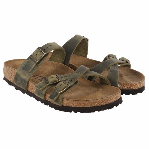 822698972120 Birkenstock Franca Oiled Leather Sandals Jade 2