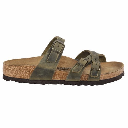 822698972120 Birkenstock Franca Oiled Leather Sandals Jade 4