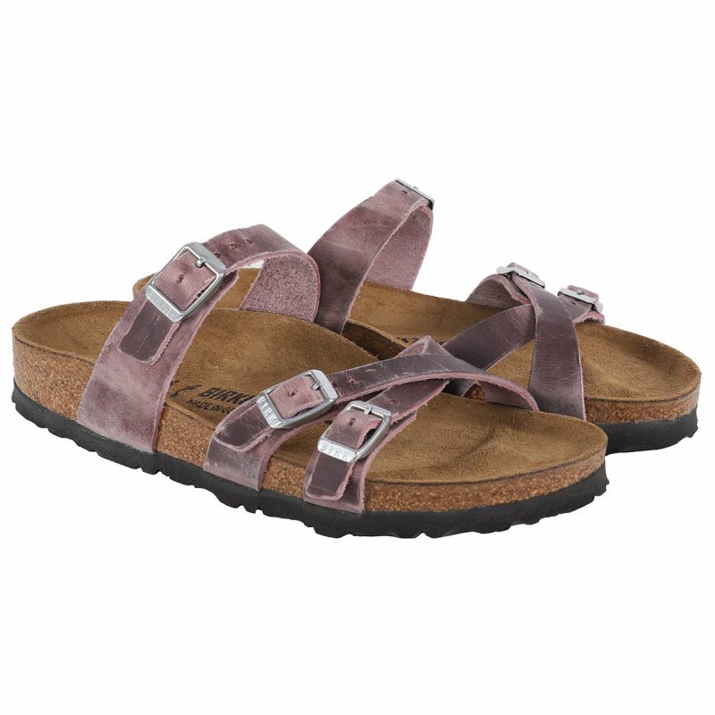 822698985915 Birkenstock Franca Oiled Leather Sandals Lavender Blush 3