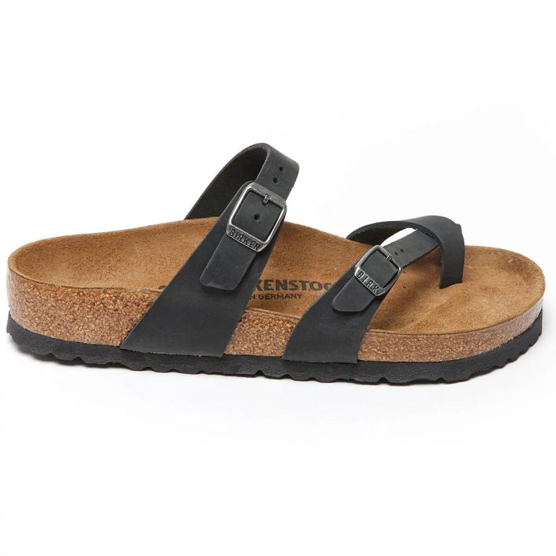 886454024652 Birkenstock Mayari Oiled Leather Sandals Black 2