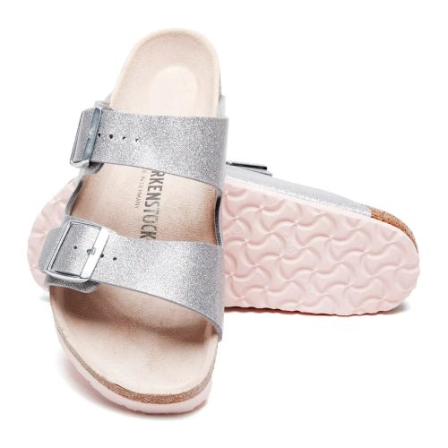 886454690406 Birkenstock Arizona Birko Flor Sandals Silver 4