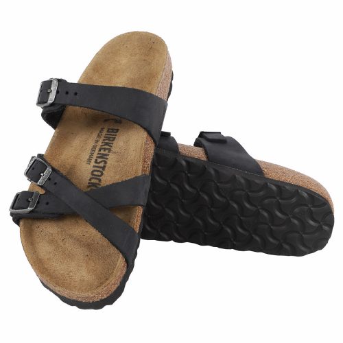 886454982280 Birkenstock Franca Oiled Leather Sandals Black 1