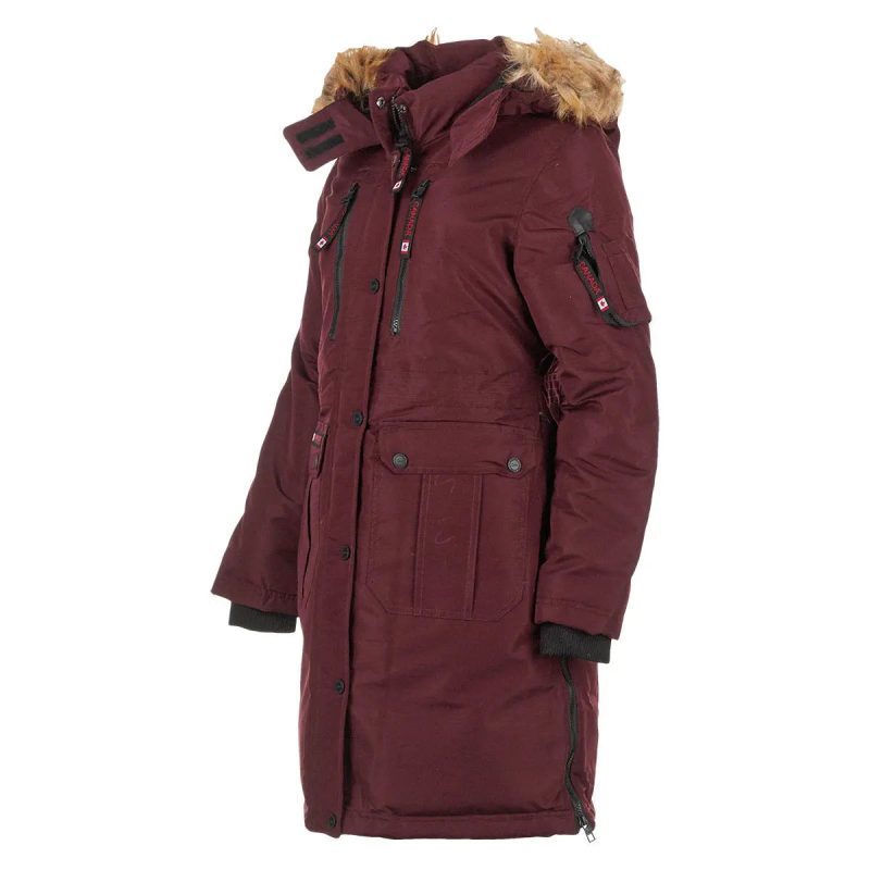 886785703097 Canada Weather Gear Women s Long Puffer Cranberry Natural 1