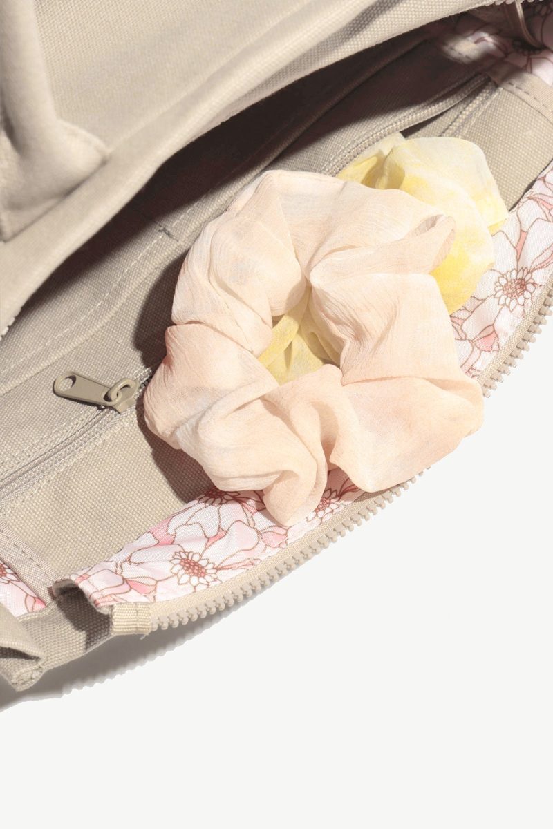 BF PF Khaki ToteBag Scrunchie Pocket