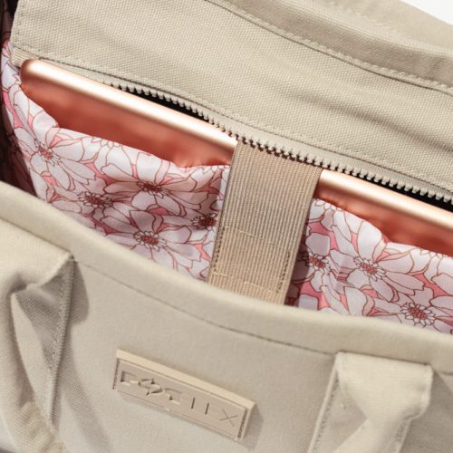 BF PF Khaki ToteBag Small IPad Pocket Detail