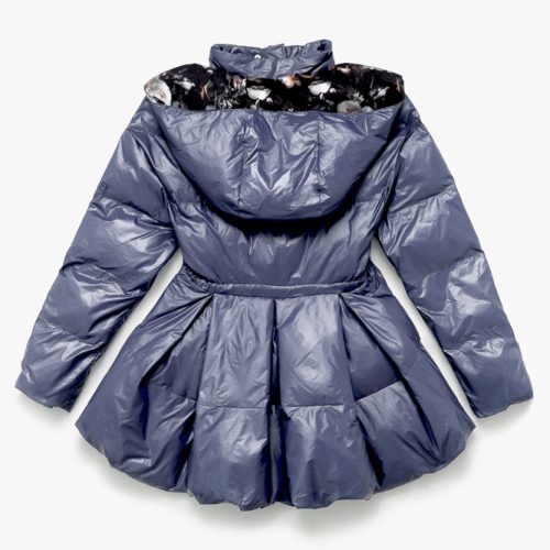 BF PF Pearl Puffer Coat Navy Back Edit